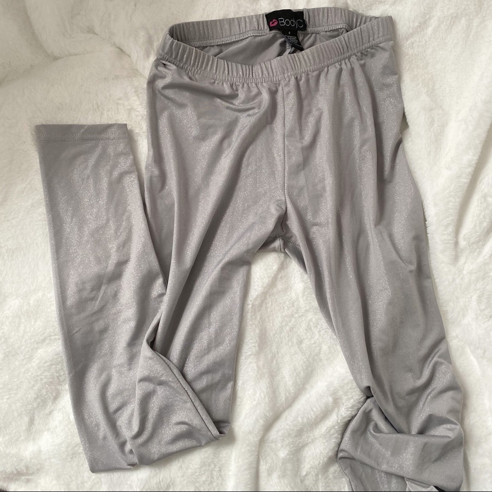 Metallic Silver Leggings